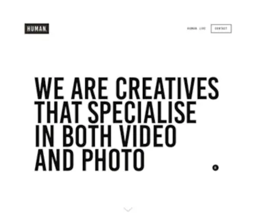 Human-Creative.co.uk(Brighton based production house specialising in video and photo branded content. Services inc) Screenshot
