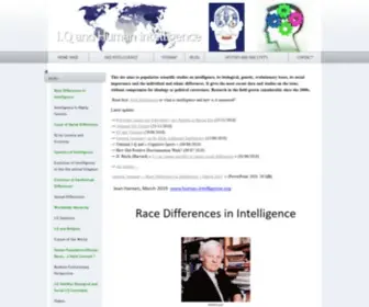 Human-Intelligence.org(I.Q and Human Intelligence) Screenshot