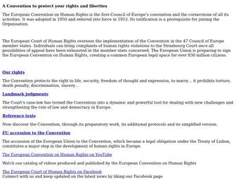 Human-Rights-Convention.org(European Convention on Human Rights) Screenshot