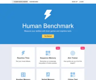 Humanbenchmark.com(Human Benchmark) Screenshot