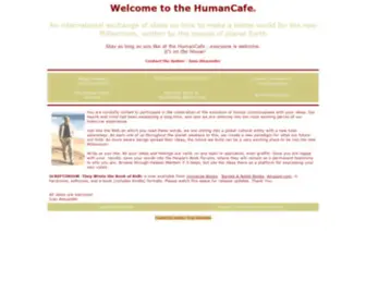 Humancafe.com(An international exchange of ideas on how to make a better world for the new Millennium) Screenshot