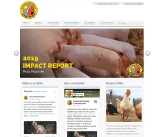 Humaneheartland.org(American Humane Association’s Humane Heartland farm animal welfare program) Screenshot