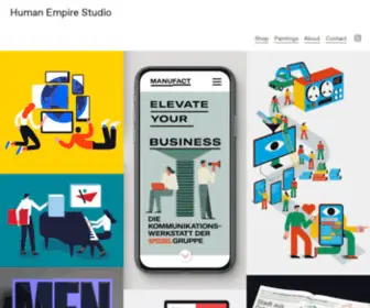 Humanempire.com(Human Empire Studio is a design and illustration studio based in Hamburg (Germany)) Screenshot