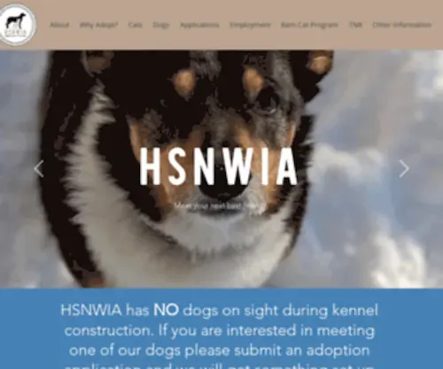 Humanesocietyofnwia.com(HSNWIA is a non) Screenshot