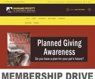 Humanesocietypets.com(Humane Society Pets of Northwest Montana) Screenshot