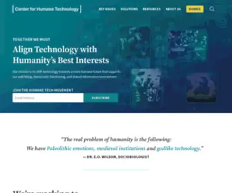 Humanetech.com(Center for Humane Technology) Screenshot
