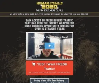 Humaneyeballs.com(Human Eyeballs Traffic 2020 New Decade Sale) Screenshot