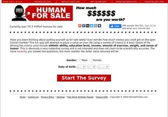 Humanforsale.com(How much are you worth) Screenshot