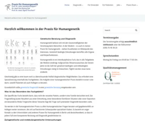 Humangenetik-Berlin.de(Praxis für Humangenetik) Screenshot