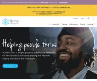 Humangivens.com(The human givens approach) Screenshot