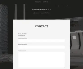 Humanhalfcell.com(Life Science Consumer Products) Screenshot