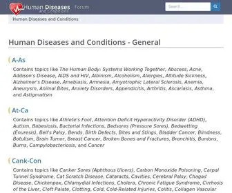 Humanillnesses.com(Human Diseases and Conditions) Screenshot