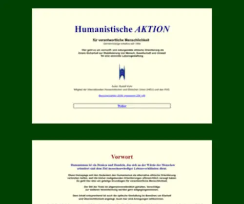 Humanistische-Aktion.de(Aufklärung) Screenshot