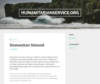 Humanitarianservice.org(En blogg) Screenshot