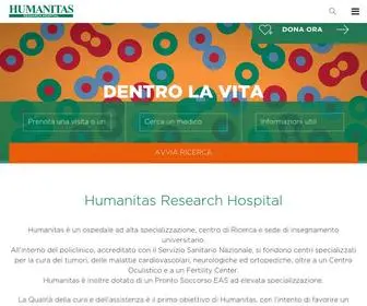 Humanitas.it(Humanitas Research Hospital) Screenshot