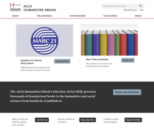 Humanitiesebook.org(Humanitiesebook) Screenshot