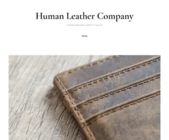 Humanleather.com(Ultimate Bespoke Leather Products) Screenshot