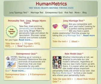 Humanmetrics.com(Test) Screenshot