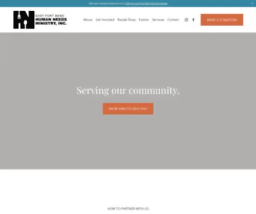 Humanneeds.org(East Fort Bend Human Needs Ministry) Screenshot