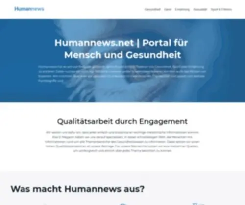 Humannews.de(Unsere Kooperation mit Humannews) Screenshot