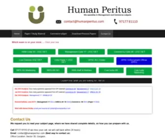 Humanperitus.in(Specialize in Management & Commerce subjects) Screenshot