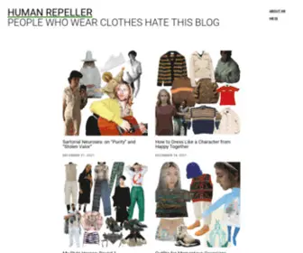 Humanrepeller.com(People who wear clothes HATE this blog) Screenshot