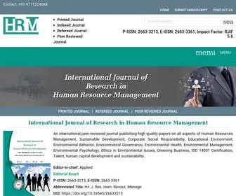 Humanresourcejournal.com(International Journal of Research in Human Resource Management) Screenshot