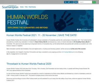 HumanWorldsfestival.com(Human WorldsHome) Screenshot