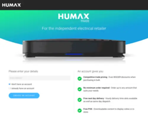 Humaxtrade.co.uk(Humax Trade) Screenshot