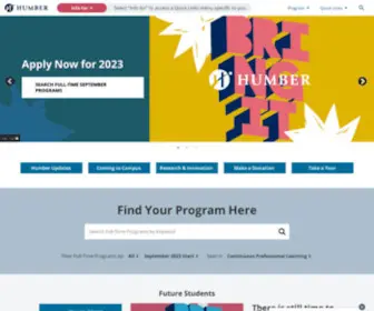 Humber.ca(Humber Polytechnic) Screenshot