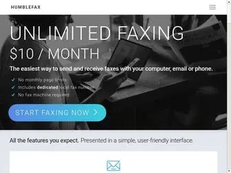 Humblefax.com(Online faxing) Screenshot