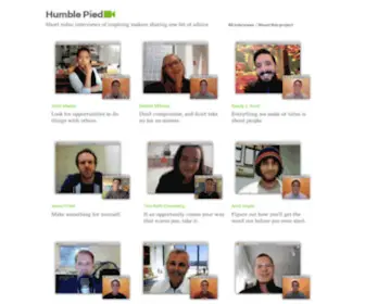 Humblepied.com(Inspirational advice on Humble Pied) Screenshot