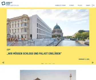 Humboldtforum.org(Ein neues Stück Berlin) Screenshot