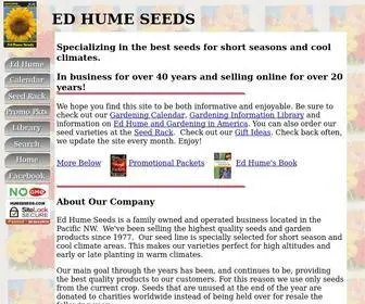 Humeseeds.com(Ed Hume) Screenshot