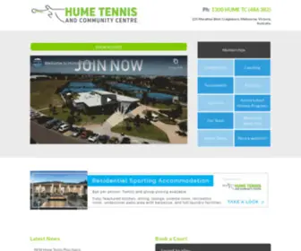 Humetennis.com.au(Hume Tennis) Screenshot