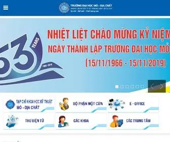 Humg.edu.vn(Cổng thông tin điện tử Trường Đại học Mỏ) Screenshot