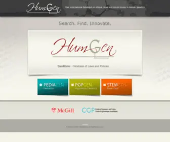 HumGen.org(Genetics Research Biology Reagents Database cDNA RNA) Screenshot