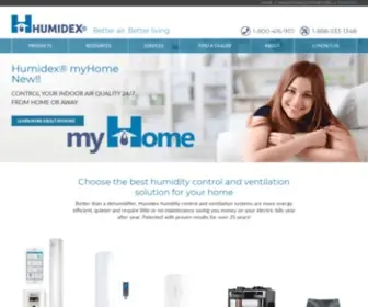 Humidex.com(Humidity control and ventilation System) Screenshot