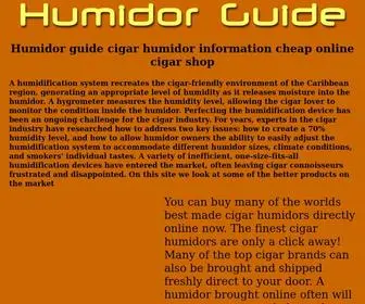 Humidorguide.com(Humidor guide cigar humidor information cheap online cigar shop) Screenshot