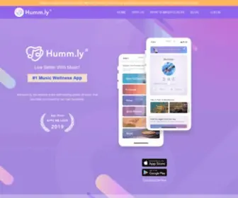 Humm.ly(Music Wellness App Combining Therapy & Mindfulness) Screenshot