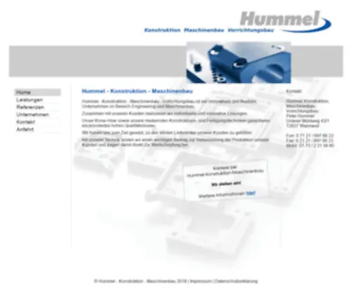 Hummel-Maschinenbau.de(Konstruktionsbüro) Screenshot