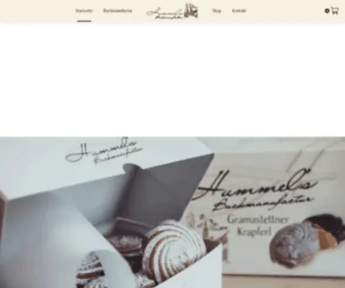 Hummels-Krapferl.at(Hummel's Backmanufactur) Screenshot