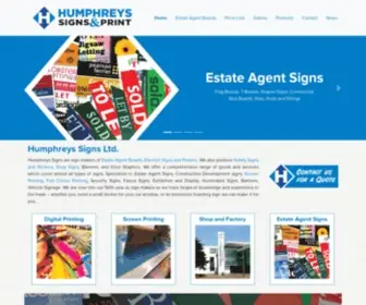 Humphreys-Signs.co.uk(Humphreys Signs for Estate Agent Signs) Screenshot