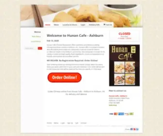 Hunancafeashburnva.com(Order Chinese online from Hunan Cafe) Screenshot