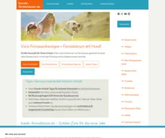 Hunde-Ferienhaeuser.de(Ferienhäuser mit Hund) Screenshot