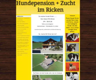 Hundeferien-Ricken.ch(Hundeferienheim Ricken) Screenshot