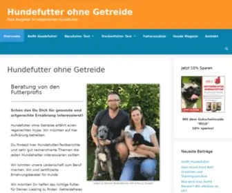 Hundefutter-Ohne-Getreide.eu(Hundefutter) Screenshot