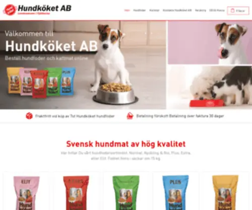 Hundkoket.se(Hundmat och torrfoder) Screenshot