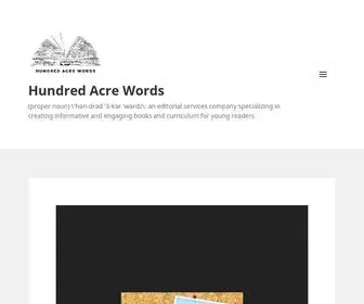 Hundredacrewords.com(Hundred Acre Words is) Screenshot