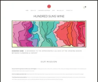 Hundredsunswine.com(Hundred Suns Wine) Screenshot